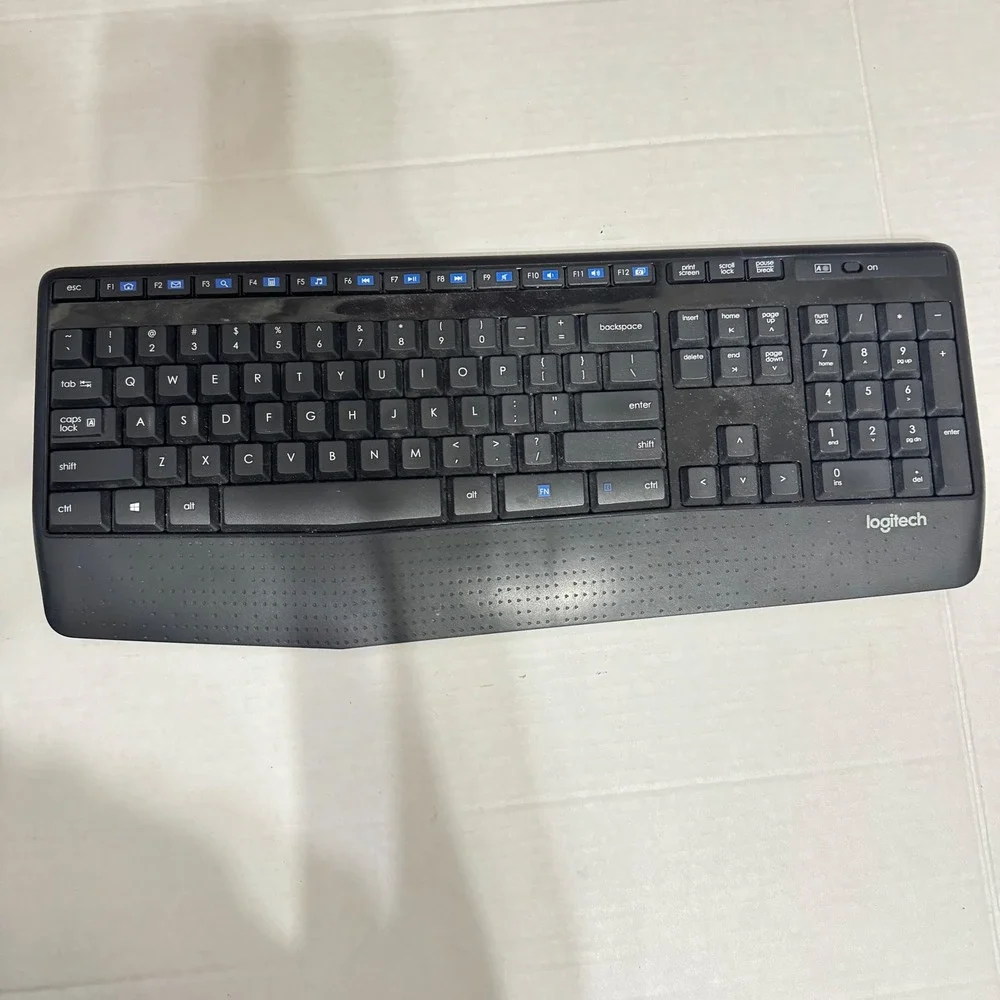 Logitech K350 Wireless Wave‎ Keyboard Ergonomic Black Multimedia flaw